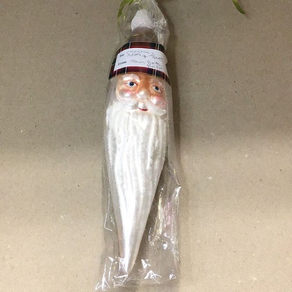 Vintage hard to find glass, Santa head ornament from Melrose international